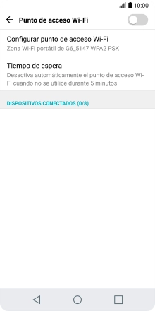 Pulsa Configurar punto de acceso Wi-Fi. Pulsa Configurar punto de acceso Wi-Fi.