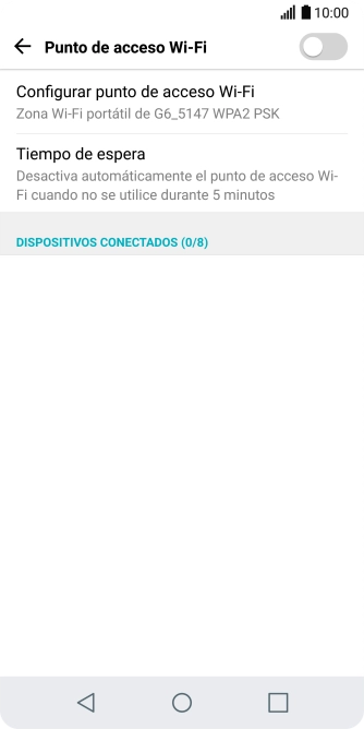 Pulsa Configurar punto de acceso Wi-Fi. Pulsa Configurar punto de acceso Wi-Fi.