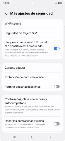 Pulsa Seguridad de tarjeta SIM. Pulsa Seguridad de tarjeta SIM.