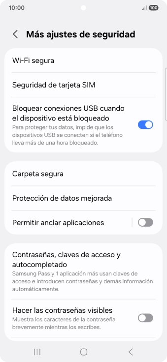Pulsa Seguridad de tarjeta SIM. Pulsa Seguridad de tarjeta SIM.