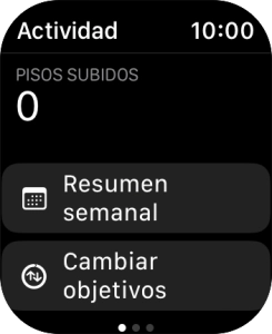 Pulsa la Digital Crown la veces que sean necesarias para volver al menú principal. Pulsa la Digital Crown la veces que sean necesarias para volver al menú principal.