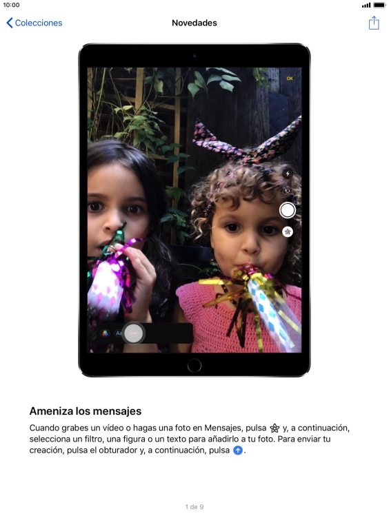 Pulsa la tecla de inicio para terminar y regresar a la pantalla de inicio. Pulsa la tecla de inicio para terminar y regresar a la pantalla de inicio.