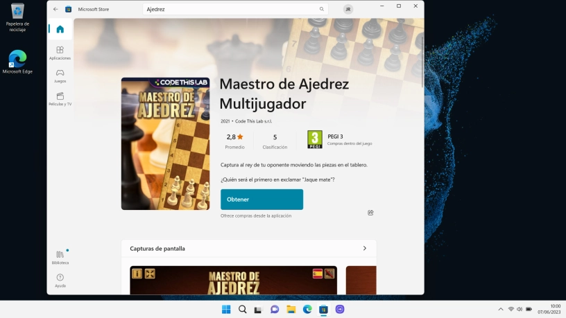 Haz clic en Obtener y sigue las indicaciones de la pantalla para instalar la app. Haz clic en Obtener y sigue las indicaciones de la pantalla para instalar la app.