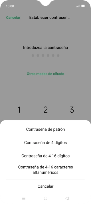 Pulsa el código de seguridad deseado y sigue las indicaciones de la pantalla para crear un código de seguridad del teléfono adicional. Pulsa el código de seguridad deseado y sigue las indicaciones de la pantalla para crear un código de seguridad del teléfono adicional.