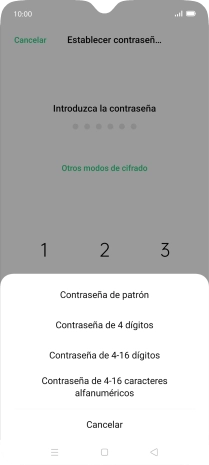 Pulsa el código de seguridad deseado y sigue las indicaciones de la pantalla para crear un código de seguridad del teléfono adicional. Pulsa el código de seguridad deseado y sigue las indicaciones de la pantalla para crear un código de seguridad del teléfono adicional.