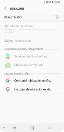Pulsa el indicador para activar o desactivar la función.