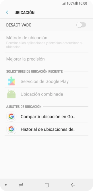 Pulsa el indicador para activar o desactivar la función.