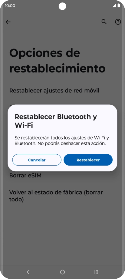 Pulsa Restablecer. Pulsa Restablecer.