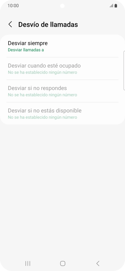 Pulsa el tipo de desvío deseado. Pulsa el tipo de desvío deseado.