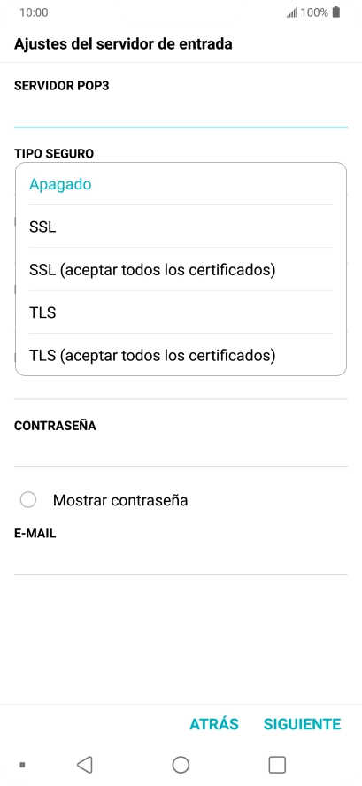 Pulsa Apagado para desactivar la función. Pulsa Apagado para desactivar la función.