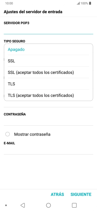Pulsa Apagado para desactivar la función. Pulsa Apagado para desactivar la función.