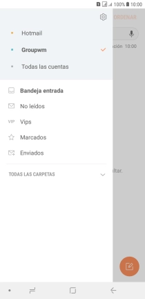Pulsa la cuenta de correo electrónico deseada.