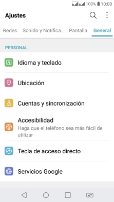 Pulsa Cuentas y sincronización.