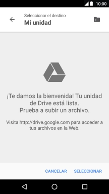 Si deseas crear una nueva carpeta, pulsa el icono de nueva carpeta y sigue las indicaciones de la pantalla para crearla.