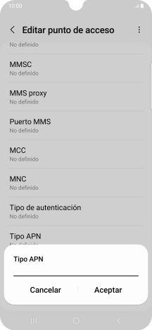 Introduce default y pulsa Aceptar. Introduce default y pulsa Aceptar.