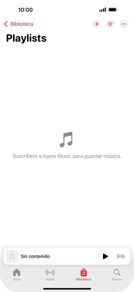 Pulsa el icono de nueva lista de reproducción. Pulsa el icono de nueva lista de reproducción.
