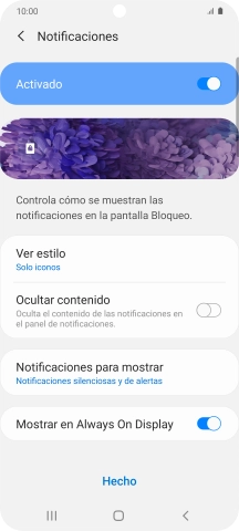 Pulsa los ajustes deseados para activarlos o desactivarlos. Pulsa los ajustes deseados para activarlos o desactivarlos.