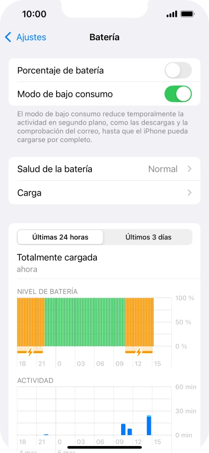 Desliza el dedo hacia arriba desde la parte inferior de la pantalla para terminar y volver a la pantalla de inicio.