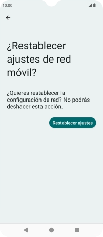 Pulsa Restablecer ajustes. Pulsa Restablecer ajustes.