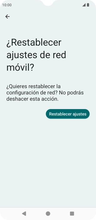 Pulsa Restablecer ajustes. Pulsa Restablecer ajustes.
