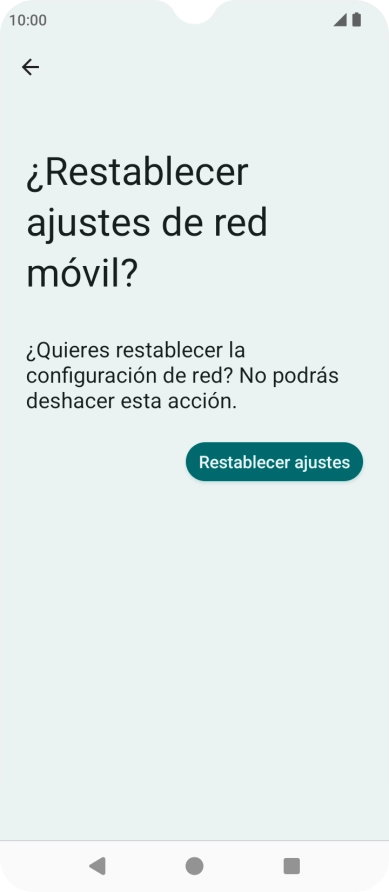 Pulsa Restablecer ajustes. Pulsa Restablecer ajustes.