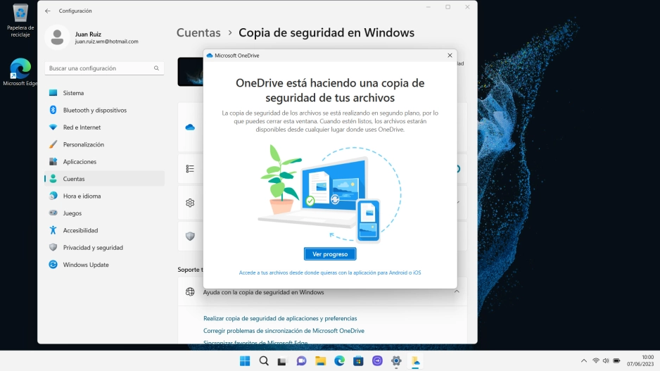 Haz clic en el icono de cerrar.