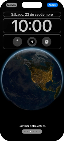 Si deseas personalizar la vista de la fecha en la pantalla de bloqueo, pulsa el widget de la fecha y sigue las indicaciones de la pantalla para seleccionar la vista de widgets deseada. Si deseas personalizar la vista de la fecha en la pantalla de bloqueo, pulsa el widget de la fecha y sigue las indicaciones de la pantalla para seleccionar la vista de widgets deseada.