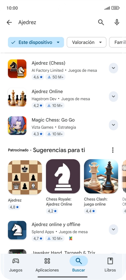 Pulsa la app deseada. Pulsa la app deseada.