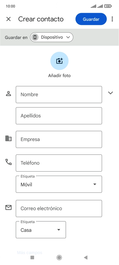 Pulsa Nombre e introduce el nombre deseado. Pulsa Nombre e introduce el nombre deseado.