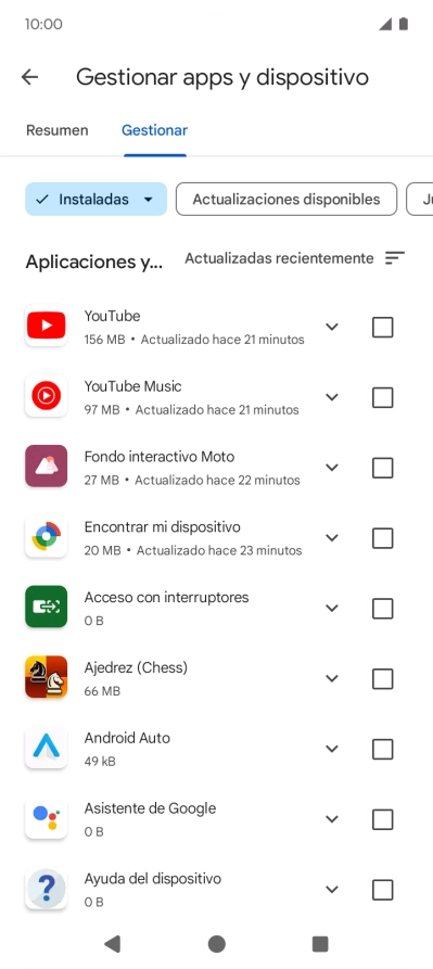 Pulsa la app deseada. Pulsa la app deseada.