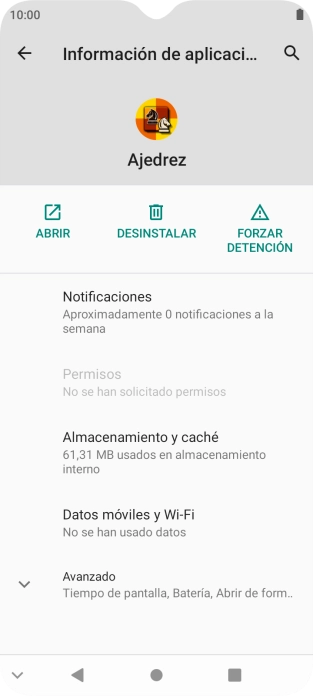 Pulsa Almacenamiento y caché. Pulsa Almacenamiento y caché.