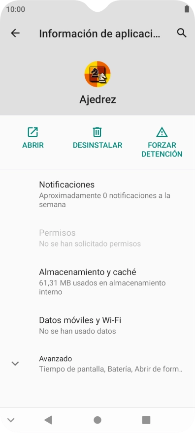 Pulsa Almacenamiento y caché. Pulsa Almacenamiento y caché.