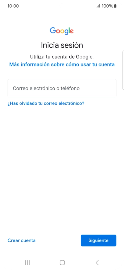 Si no tienes una cuenta de Google, pulsa Crear cuenta y sigue las indicaciones de la pantalla para ver cómo crear una cuenta nueva. Si no tienes una cuenta de Google, pulsa Crear cuenta y sigue las indicaciones de la pantalla para ver cómo crear una cuenta nueva.