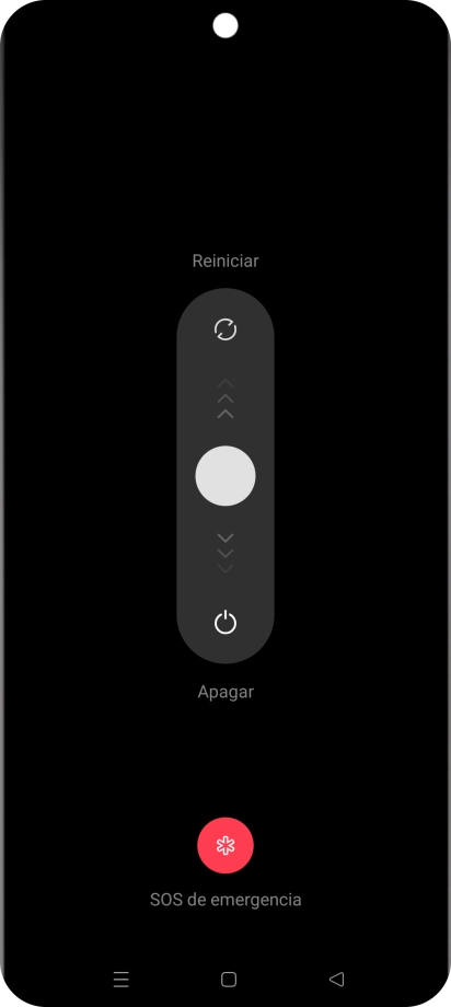 Pulsa el círculo y arrástralo hacia abajo.