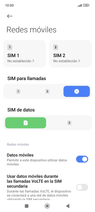 Pulsa la tarjeta SIM deseada. Pulsa la tarjeta SIM deseada.
