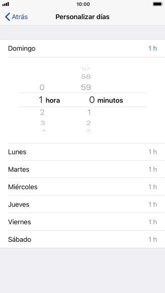 Selecciona el período de tiempo deseado.