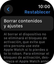 Pulsa Borrar contenidos y ajustes. Pulsa Borrar contenidos y ajustes.