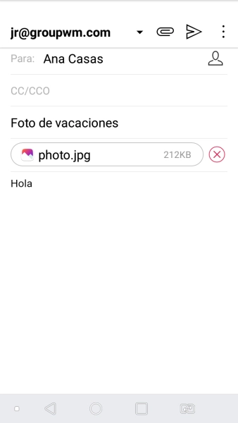 Pulsa el icono de enviar. Pulsa el icono de enviar.