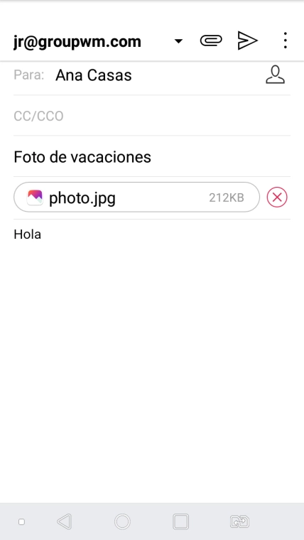 Pulsa el icono de enviar. Pulsa el icono de enviar.