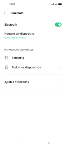 Pulsa el dispositivo Bluetooth deseado y sigue las indicaciones de la pantalla para vincular el dispositivo al teléfono.