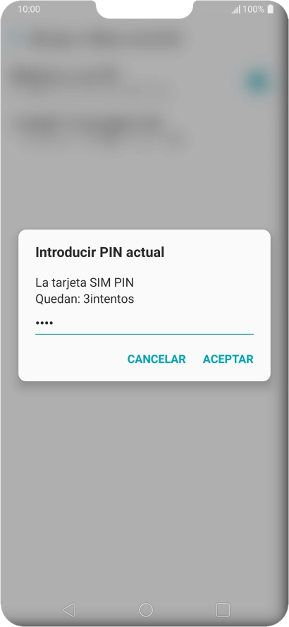 Introduce tu código PIN y pulsa ACEPTAR. Introduce tu código PIN y pulsa ACEPTAR.