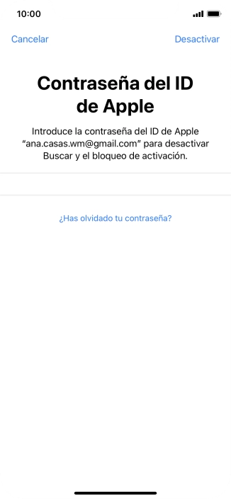 Pulsa Desactivar.