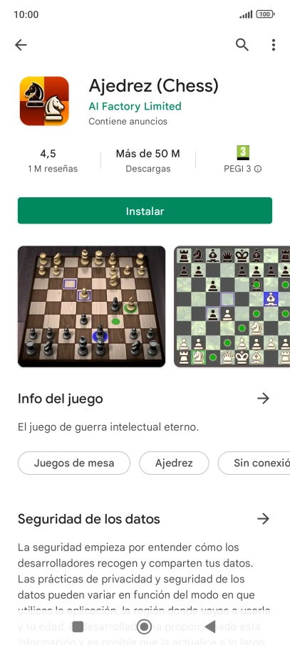 Pulsa Instalar y sigue las indicaciones de la pantalla para instalar la app. Pulsa Instalar y sigue las indicaciones de la pantalla para instalar la app.