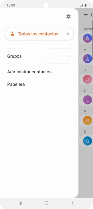 Pulsa Administrar contactos. Pulsa Administrar contactos.