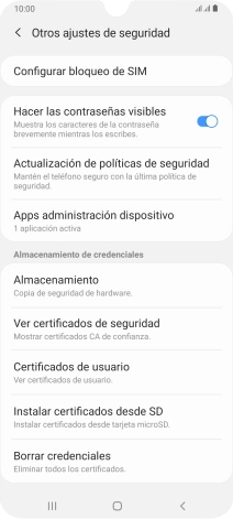Pulsa Configurar bloqueo de SIM. Pulsa Configurar bloqueo de SIM.