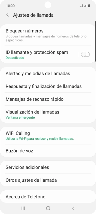 Pulsa Servicios adicionales. Pulsa Servicios adicionales.