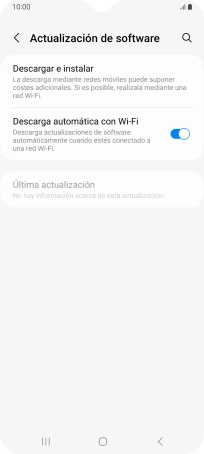 Pulsa Descargar e instalar. Si hay una versión de software nueva disponible, aparecerá ahora en la pantalla. Sigue las indicaciones de la pantalla para actualizar el software del teléfono. Pulsa Descargar e instalar. Si hay una versión de software nueva disponible, aparecerá ahora en la pantalla. Sigue las indicaciones de la pantalla para actualizar el software del teléfono.