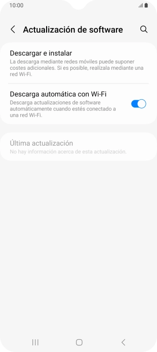 Pulsa Descargar e instalar. Si hay una versión de software nueva disponible, aparecerá ahora en la pantalla. Sigue las indicaciones de la pantalla para actualizar el software del teléfono. Pulsa Descargar e instalar. Si hay una versión de software nueva disponible, aparecerá ahora en la pantalla. Sigue las indicaciones de la pantalla para actualizar el software del teléfono.