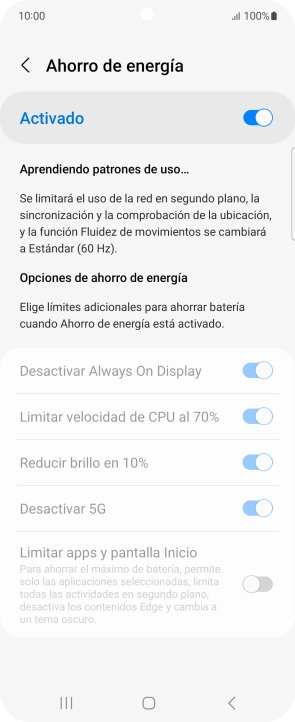 Pulsa la tecla de inicio para terminar y regresar a la pantalla de inicio.