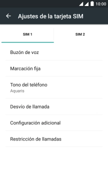 Pulsa la tarjeta SIM deseada.